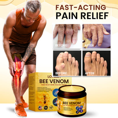🔥LOWEST PRICE !!! - 50% OFF🌿 LOTMAY® Bee Venom Pain-Relief Bone Healing Cream (5𝟘% 𝕆𝔽𝔽 𝗘𝗡𝗗𝗦 𝗜𝗡 𝟭𝟬 𝗠𝗜𝗡𝗨𝗧𝗘𝗦)