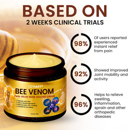🔥LOWEST PRICE !!! - 50% OFF🌿 LOTMAY® Bee Venom Pain-Relief Bone Healing Cream (5𝟘% 𝕆𝔽𝔽 𝗘𝗡𝗗𝗦 𝗜𝗡 𝟭𝟬 𝗠𝗜𝗡𝗨𝗧𝗘𝗦)